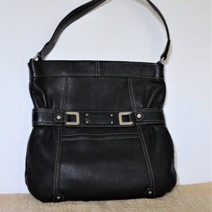 Tignanello Black Leather Shoulder Bag